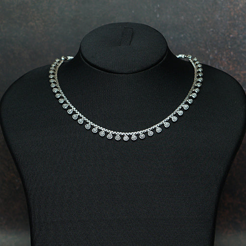 Oxidised Black Metal Necklace – Evlath Jewels